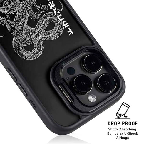 Dragon Ball Z Negative Shenron iPhone 15 Pro Max Kickstand Case